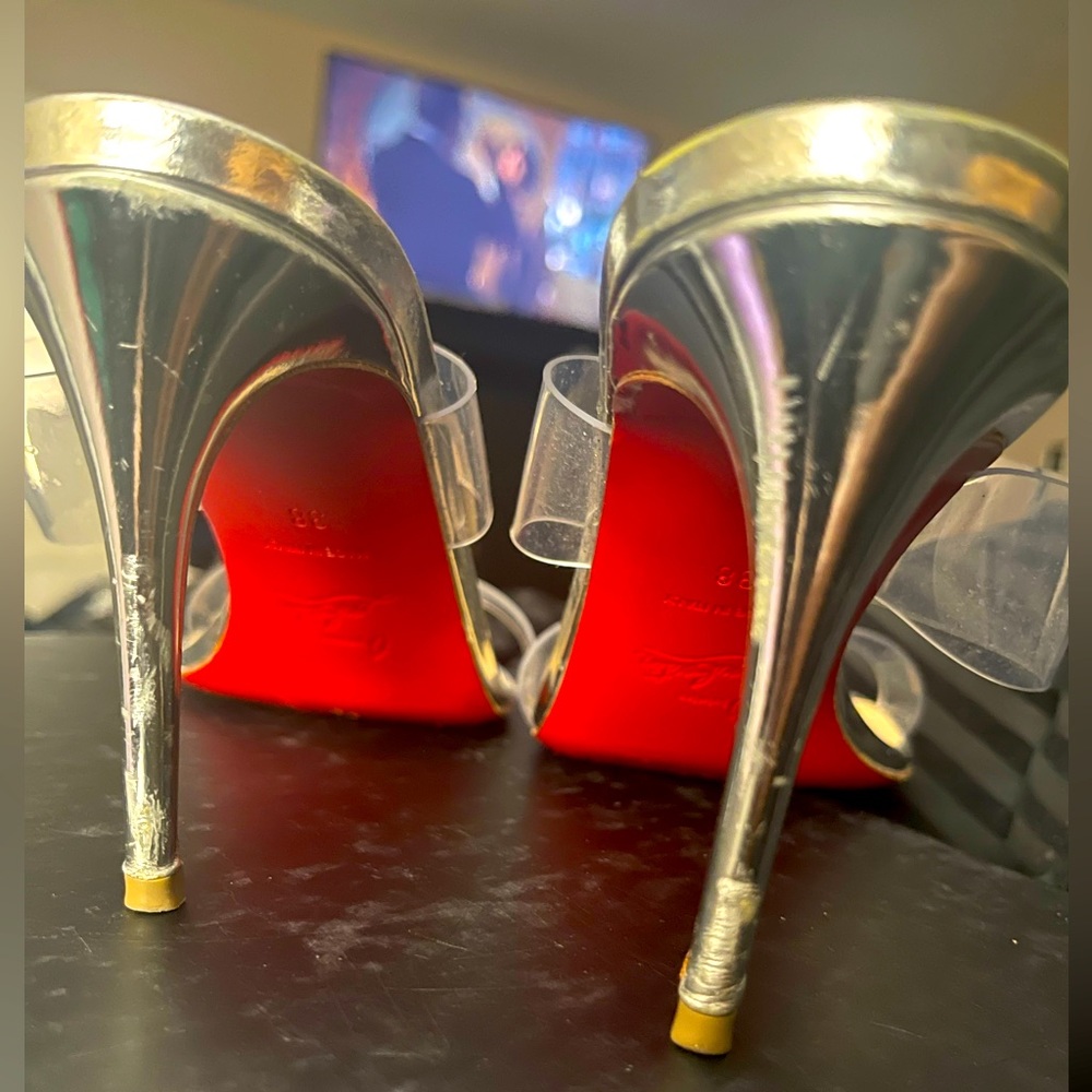 Authentic Christian Louboutin Clear Strap Heels - Picture 6 of 17